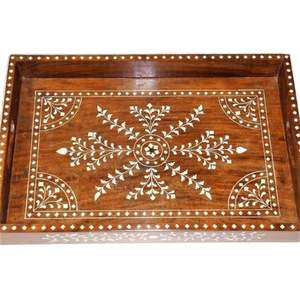 ถาดเสิร์ฟไม้ถูพื้นไม้ทำมือดีไซน์หรูหราสำหรับของขวัญเดือนรอมฎอนและเครื่องครัวขายส่งคุณภาพสูงจากเวียดนาม - Product Image 3