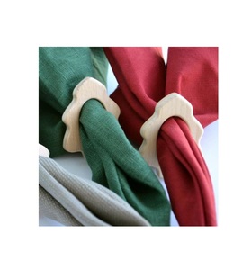 Ensemble de ronds de serviette en bois de ferme rustique de haute qualité pour la décoration de restaurant d'hôtel de fête de mariage de table à manger - Product Image 2