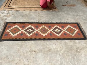 พรมปูพื้นขนสัตว์ถักทอสีพื้นทันสมัยพรมทางเดินหรูหราซักได้พร้อมกองขนาดกลางและใช้งานได้ทุกฤดู - Product Image 5