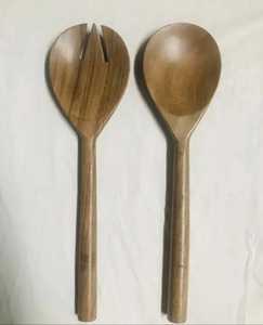 Juego de Utensilios de Cocina de Madera de Acacia Natural para Servir Ensaladas, Cucharas Pequeñas de Madera para Hotel, Restaurante, Juego de Cucharas para Mezclar, Cuchara para Servir de Madera - Product Image 5