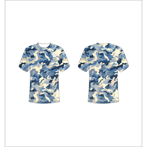T-shirt personnalisé pour homme en gros, motif camouflage bleu foncé, tee-shirt graphique de haute qualité, Trackstar OEM, marque privée TSI-G05-P0554 - Product Image 1
