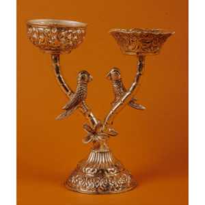 Grand chandelier en aluminium argenté de style allemand pour les amoureux, idéal pour les mariages et la décoration de Noël, cadeau romantique pour la maison - Product Image 1