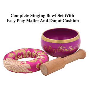 Vente chaude nouveauté métal aluminium chant bol sonore rond guérison méditation prière religieuse Yoga thérapie bols chantants - Product Image 4