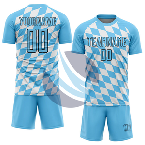 Camisetas de fútbol, conjunto de uniforme de equipo, nombre personalizado, número, kit de fútbol transpirable, ropa deportiva para hombres y niños, traje de entrenamiento, tela de secado rápido - Product Image 4