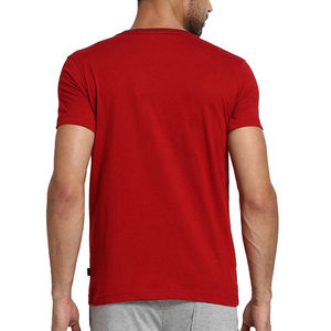 Nouveau design de t-shirts pour hommes de couleur rouge t-shirts de style décontracté en coton à col rond t-shirts personnalisés en coton de haute qualité OEM pour hommes - Product Image 2