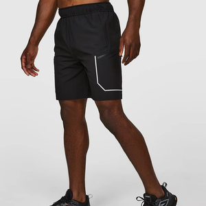 Pantalones cortos de gimnasio cómodos de secado rápido para hombres de alta calidad, pantalones cortos deportivos con bolsillo de correas, ropa de verano transpirable - Product Image 4
