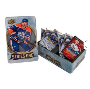 100% Authentic 2025-26 Upper Deck Series 1 Hockey <b>Tin</b> <b>Box</b> | Factory sealed Available for <b>Wholesale</b> Buyers - Product Image 1