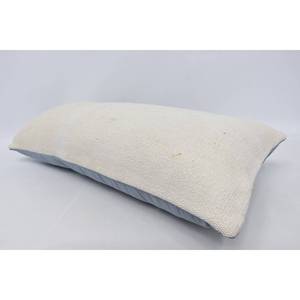Luxury 16x36 Inch Wool <b>Pillow</b> Modern Minimalist Off-White Plain <b>Flat</b> with Woven Technique Square Shape for Sofa or Bedroom Use - Product Image 5