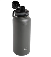 Bouteille d'eau isolée en acier inoxydable avec couvercle en paille, 32 oz, Blush top seller