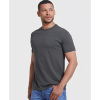 Ringer Tees Premium Fitted T-shirts pour hommes Col rond Logo personnalisé Prix de gros T-shirt de base T-shirt lourd pour hommes T-shirt uni
