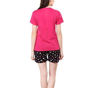 Logo personnalisé pour femmes ensemble de shorts à demi-manches respirant élégant deux pièces tenue facile à porter vêtements d'été décontractés - Product Image 3