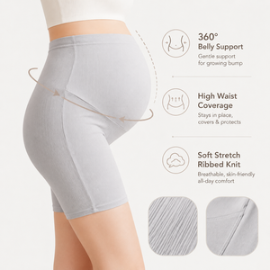 Short de maternité ajustable à prix abordable avec dentelle à la taille et à la jambe, extensible - Product Image 5
