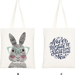 Sac fourre-tout en toile 100% coton de couleur naturelle avec fermeture éclair, réutilisable, logo personnalisé imprimé, sac de shopping - Product Image 1