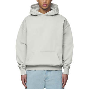 Sudadera con Capucha Oversize para Hombre, Ajuste Holgado, Estilo Urbano, Algodón, Bordada, Lisa, Teñida, Elegante - Product Image 2