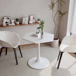 Mesa de Centro Multifuncional Ecológica Moderna con Tapa Cuadrada de Vidrio, Mueble Decorativo para el Hogar, Vajilla de Hotel - Product Image 6