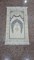 Tapis de prière musulman en coton turc, fabriqué à la machine, lavable, durable, pour les voyages, le camping, l'utilisation en voiture, tapis de prière