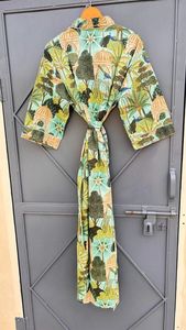 ชุดคลุมกิโมโนลายดอกไม้ชุดคลุมสำหรับงานแต่งงานชุดคลุมสำหรับเพื่อนเจ้าสาวพิมพ์ลายดอกไม้ชุดคลุมใส่นอนสำหรับใส่เดินชายหาดในช่วงฤดูร้อนของขวัญสำหรับผู้หญิงผู้ชาย - Product Image 6