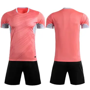 Op Maat Gemaakte Gepersonaliseerde Voetbal Training Jersey Korte Mouw En Korte Broek Uniform Polyester Stof Voetbal Uniformen