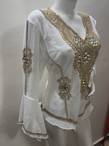 Women's Classy Long Sleeve Sequin <b>Top</b> for Beach Vacation High Street Hand Embodied Blouses <b>Tops</b> Party Kurtis Wear Hot Romanian - Product Image 6