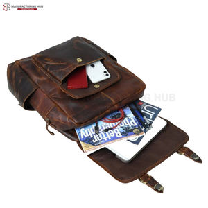 Mochila de Moda a Precio Económico al por Mayor en Existencia, Bolso de Hombro de Cuero, Mochila de Uso Diario, Mochila Personalizada de Moda Vintage de Cuero Genuino - Product Image 2