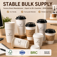 Gobelet à café isotherme à double paroi extra épais, résistant à la chaleur, biodégradable, personnalisable, pour commandes en gros et stocks importants, Upack