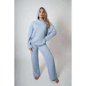 Maillot de bain Lumija Ensemble de sweat gaufré côtelé en coton bleu ciel pour femme Taille 8 Confortable et élégant - Product Image 3