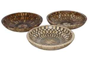 กรอบรูปทรงกลมแบบฝังกระดูกสำหรับตกแต่งบ้านแม่แห่งไข่มุกสีดำ - Product Image 3