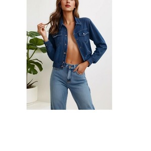 Nueva moda precio barato mujeres Denim Jean chaquetas fábrica mujeres Denim chaquetas para la venta hecho en Bangladesh proveedor - Product Image 2