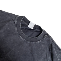 T-shirt vintage délavé FIVIQ en gros, coupe oversize, en jersey de coton/fibre de bambou, personnalisable sur le devant, décontracté, grande taille, respirant