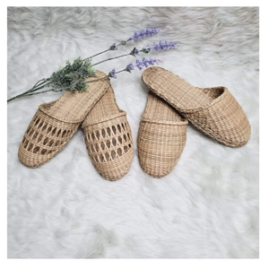VIETNAM ECO FRIENDLY WOVEN WATER HYACINTH <b>SLIPPERS</b> FOR HOTEL SPA BEACH HOUSEHOLD DAILY USE - Product Image 5