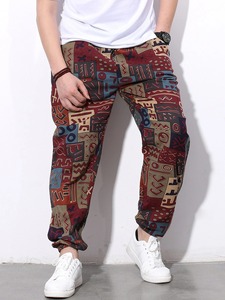 Pantalons de jogging décontractés à taille mi-haute, tendance, service OEM personnalisé, pour hommes, couleur unie, 100% coton lavé - Product Image 6