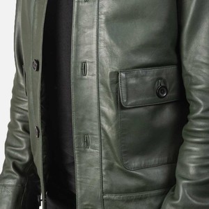 Chaqueta de cuero de moda para hombre 2025 prendas de vestir exteriores de cuero genuino Premium OEM estilo motorista ropa de calle chaqueta al por mayor a granel para hombres - Product Image 6