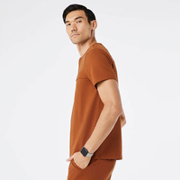 Ensembles de blouses d'infirmière unisexes 100% coton mélangé respirant et confortable pour l'été, détection d'aiguilles, uniformes d'hôpital pour hommes et femmes Impresso