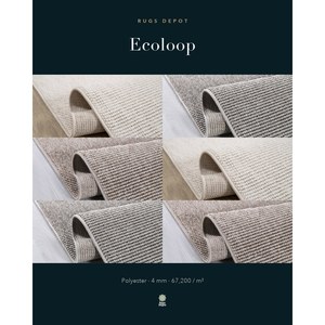 พรมโพลีเอสเตอร์ขายส่ง ECOLOOP EC003 สีเบจ ผลิตด้วยเครื่องจักร พรมตุรกี สำหรับห้องนั่งเล่น โครงการโรงแรม - Product Image 3