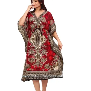 Bescheidene Mode Kleidung, Arab Egypt Neueste Art Muslim Kaftan Kleid aus bedrucktem Polyester Stoff für Frauen zu günstigen Preisen