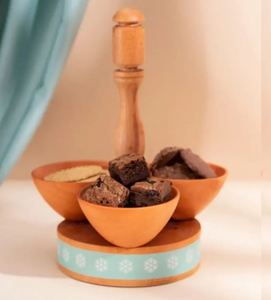 ไม้มะฮอกกานีธรรมชาติที่วางถั่วที่หรูหราสำหรับร้านอาหารขายส่งจากเวียดนาม - Product Image 5