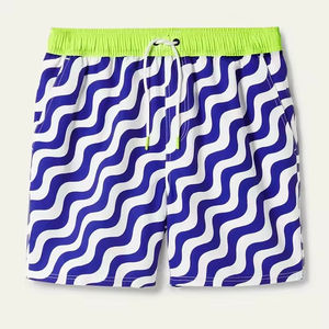 Pantalones cortos de playa para hombre, personalizados, impermeables, de encaje, ecológicos, patrón sólido, tejido con cordón, informales, gran oferta, natación - Product Image 5