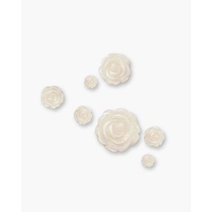 Cuentas Sueltas de Concha Blanca MOP en Forma de Rosa - Product Image 2