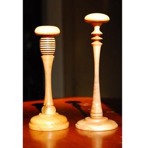 Support de bougie en bois massif écologique pour décoration intérieure de luxe avec design équilibré et base solide et stable Noël - Product Image 1