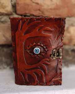 Journal en cuir fait main en agate sur mesure avec un design mystique en cuir brun riche idéal pour les cadeaux - Product Image 2