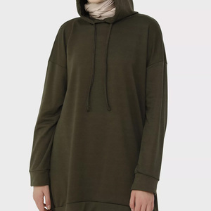 Sudadera con capucha y hombros caídos para mujer, novedad, último diseño, venta al por mayor, ropa islámica, Sudadera con capucha para mujer - Product Image 3