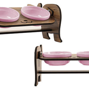 Adjustable Double Cat Feeding Station Ceramic <b>Bowls</b> Portable <b>Pet</b> <b>Bowls</b> Feeders Ergonomic <b>Raised</b> <b>Pet</b> Food Stand Outdoor/Indoor - Product Image 5