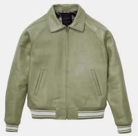 Veste en cuir pour homme sur mesure de qualité supérieure, col long fin, pour l'automne et l'hiver, fabriquée au Pakistan, cuir véritable