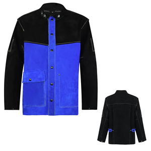Flame Retardant <b>Welders</b> Jacket Hot <b>Sale</b> Leather Welding Jacket Heavy Duty Men's Working Fireproof Safety Clothing Uniforms - Product Image 1