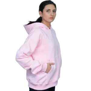Sudadera con capucha extragrande rosa para bebé para mujer, sudadera de manga larga suave y acogedora para uso diario informal - Product Image 3