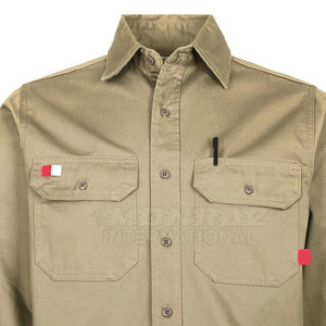 Solid Color Long Sleeves Men <b>Welding</b> <b>Shirts</b> Customized Logo New Style Turn Down Collar Men <b>Welding</b> <b>Shirts</b> - Product Image 5