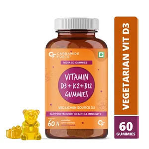 Vitamin D3 K2 B12 Gummies for Women, Men & Kids to protect support strong bones health, teeth & gum and Immunity