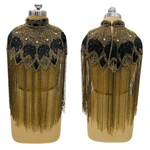 Capes scintillantes brodées à la main pour femmes tendance, longues franges, robes de soirée islamiques, tenues de créateur, vêtements du Moyen-Orient - Product Image 4