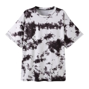 Venta al por mayor de Camisetas Personalizadas para hombres con logotipo personalizado Tie Dye camisas para hombres ropa de calle de manga corta para hombres servicio OEM - Product Image 1