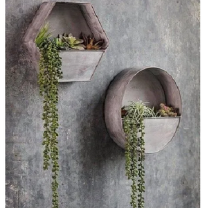 Colgante de pared de madera maciza en diseño en forma de corazón con corte láser de metal y decoración de cuerda de metal con placa de pared galvanizada - Product Image 4